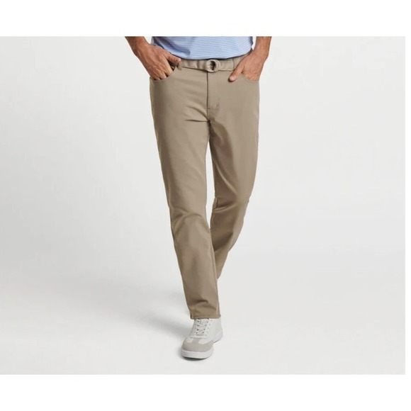 Peter Millar eb66 Performance Five-Pocket Pant Dark SandMen 42x32 Golf NWT